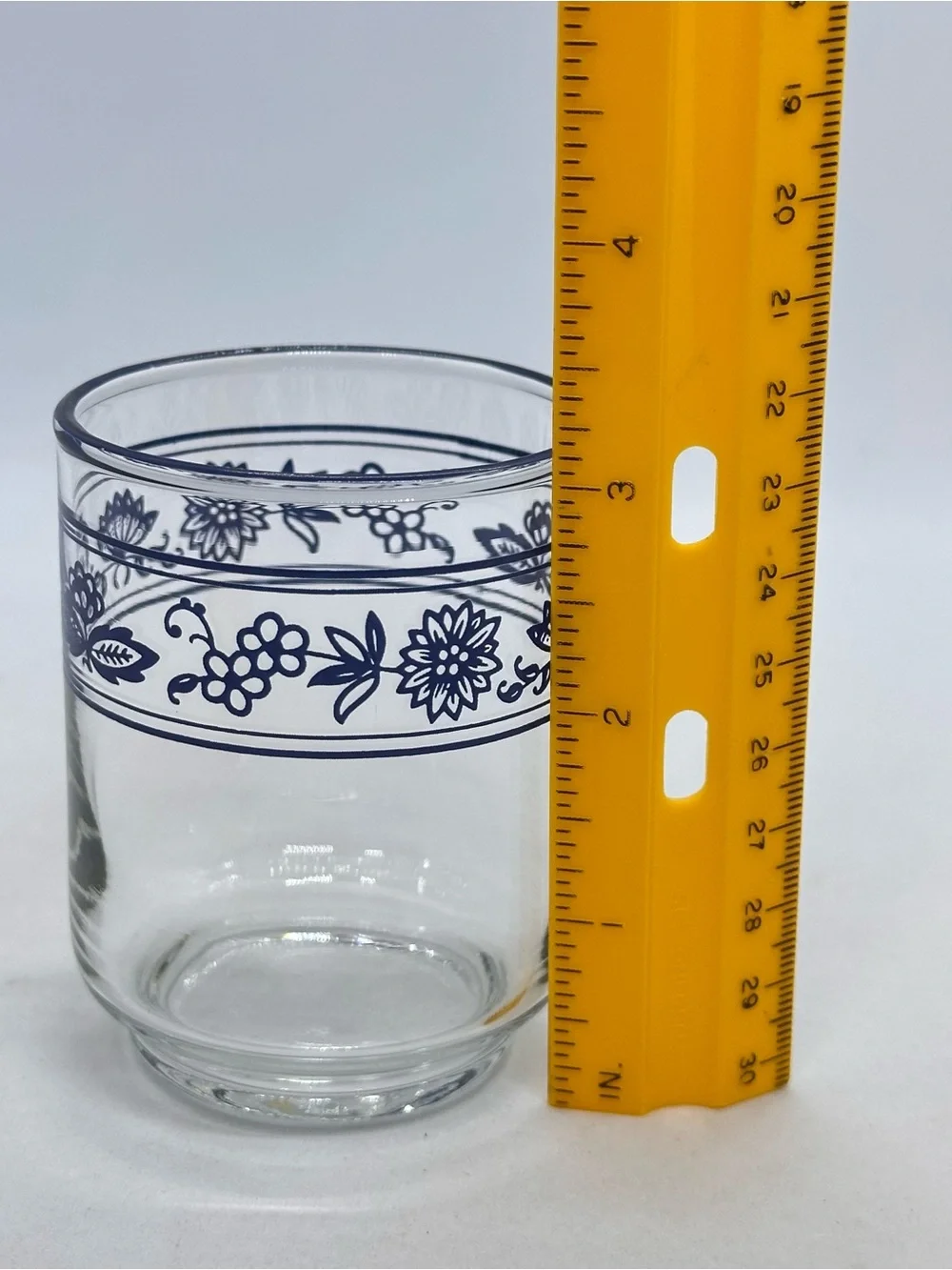 VTG 1970's Lot of 7 Libbey Corelle Old Towne Blue Onion 6oz Juice Glasses